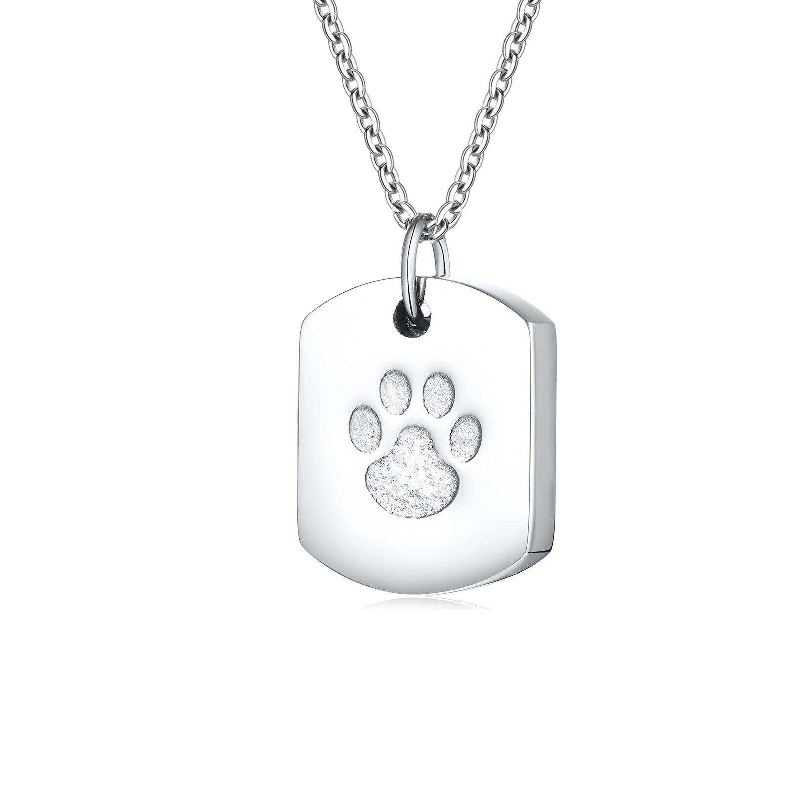 Custom Double Sided Paw Print Pendant With Photo And Text-Paw Print Pad
