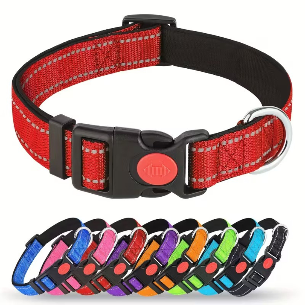 Adjustable Soft Neoprene Padded Breathable Nylon Collar