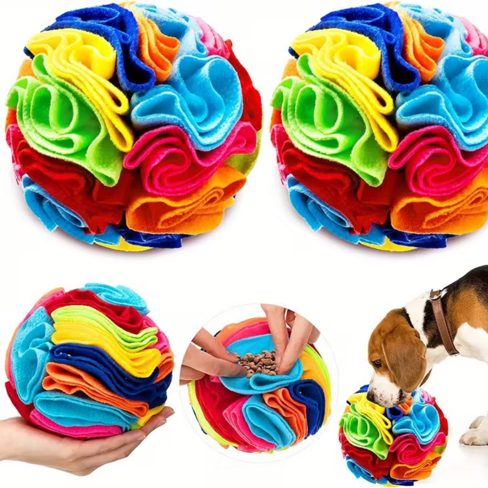 Interactive Scented Snuffle Ball With Swirl Design For Pets
