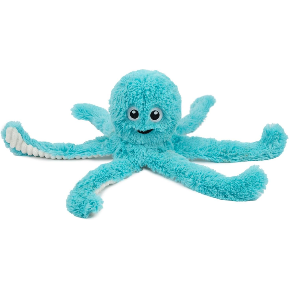 Octopus Crinkle Plush Dog Toy For Interactive Play-Paw Print Pad