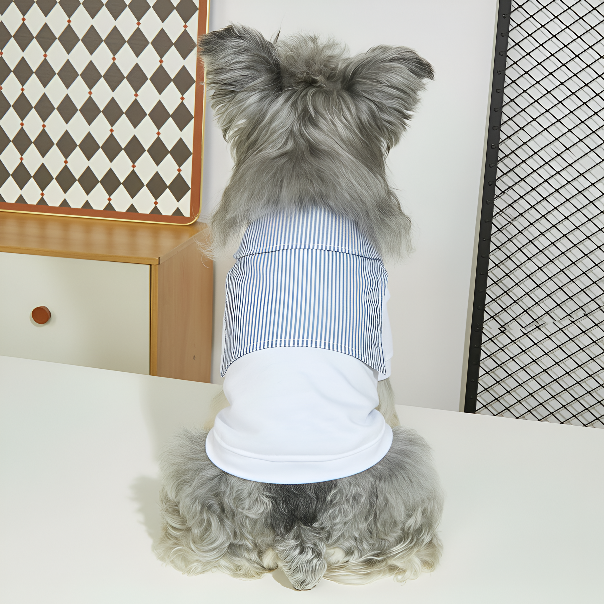 2 In 1 Striped Pet Vest Shirt For Dogs And Cats Casual Wear