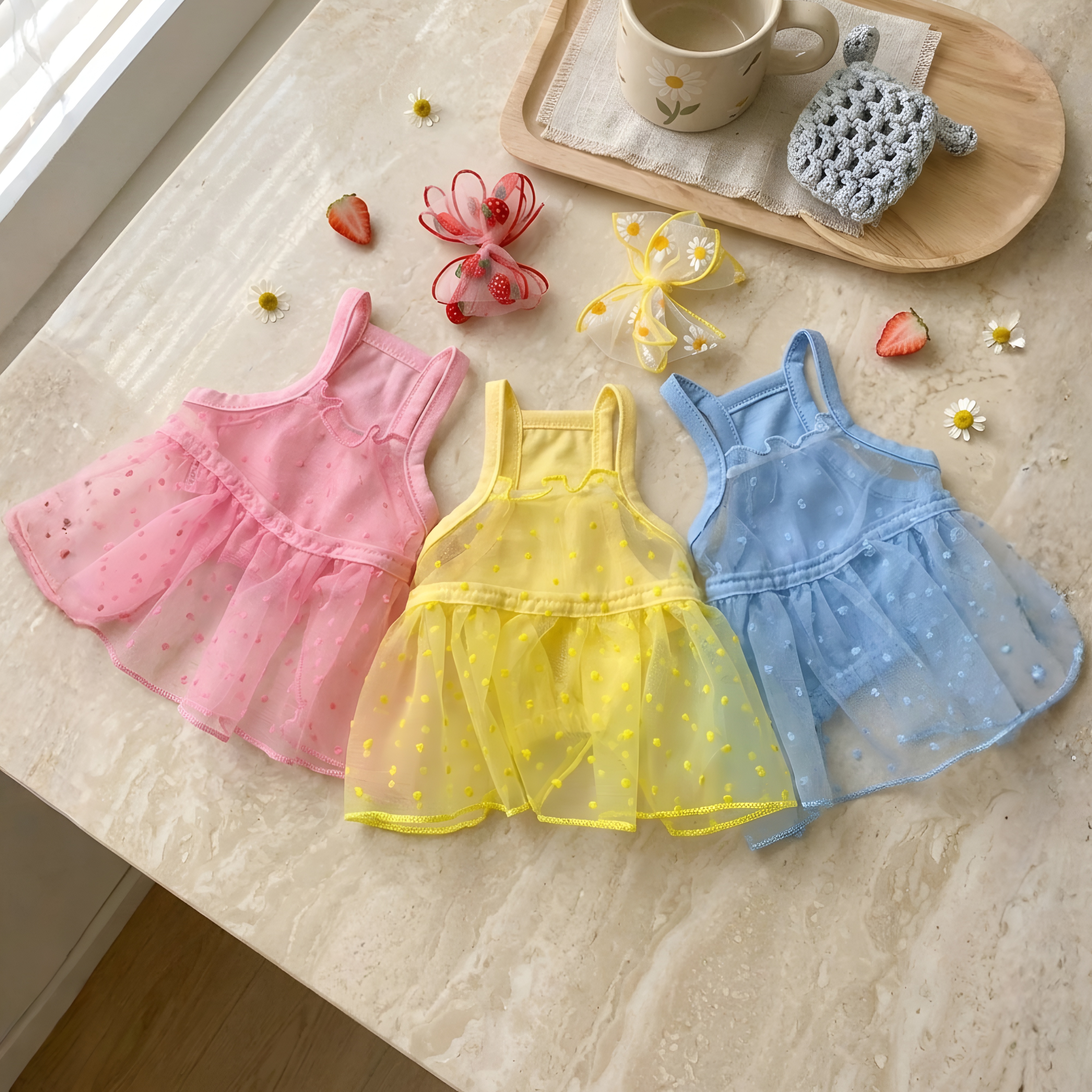 Breathable Mesh Dress For Dogs And Cats, Including Teddy, Pomeranian, Poodle, Bichon Frise, And Other Small Breeds