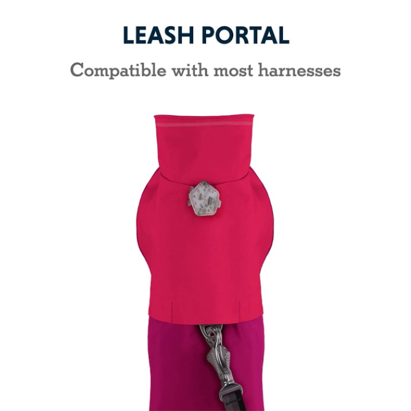 Sun Shower Dog Raincoat, Waterproof & Windproof Jacket For Wet Weather, Large-Paw Print Pad