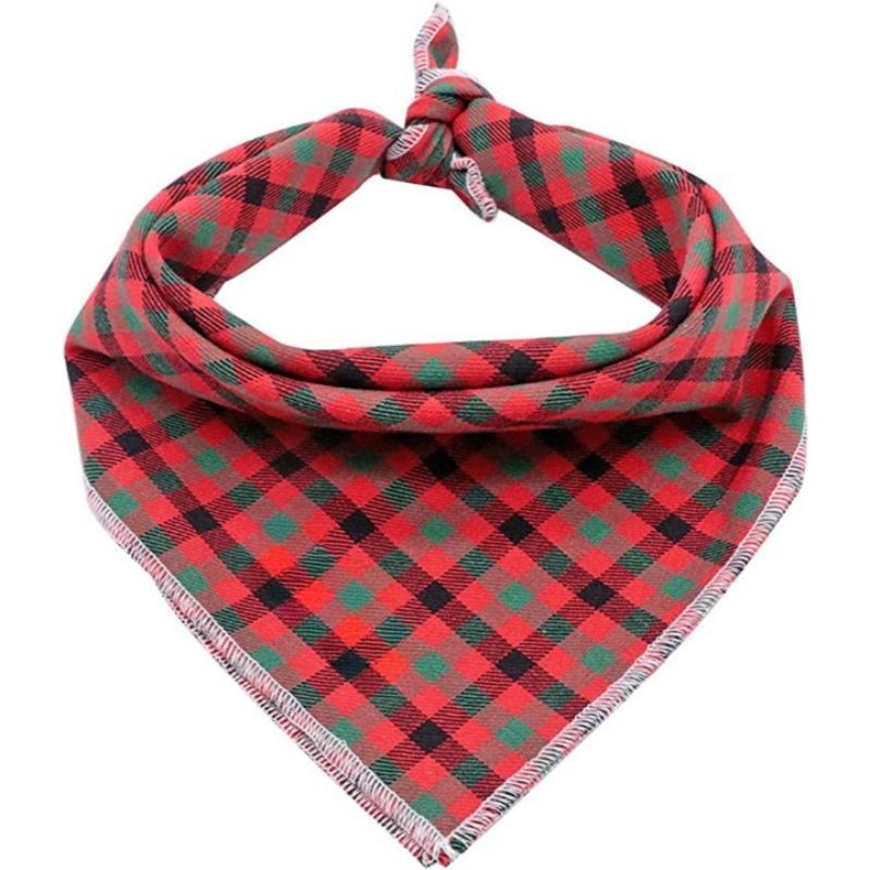 1PC Washable Cotton Triangle Dog Scarfs And Cats-Paw Print Pad