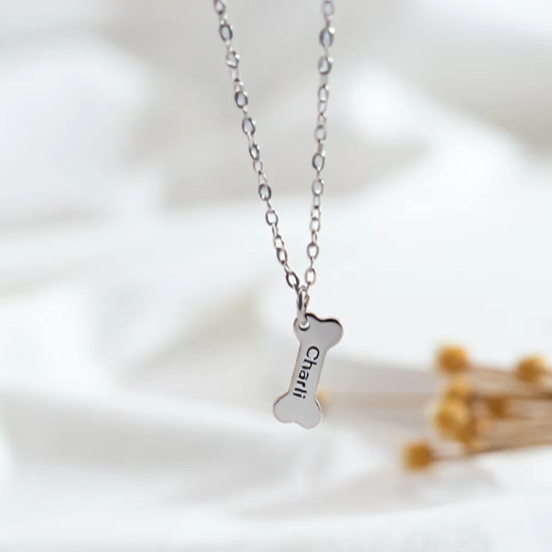 Custom Name Pendant Necklace For Pet Enthusiasts-Paw Print Pad