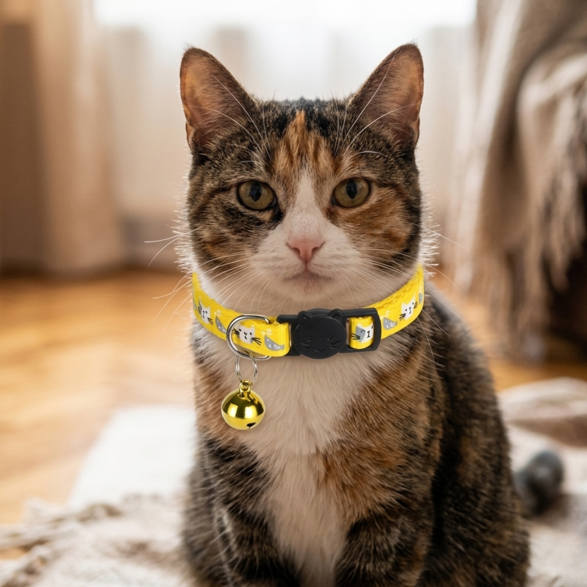 Pack Of 10 Adjustable Pet Collar Set With Bell