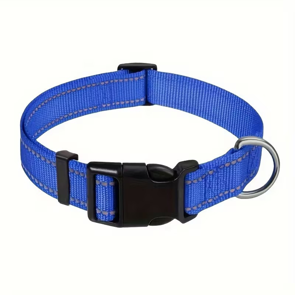 Adjustable Reflective Dog Collar With Quick Release Buckle