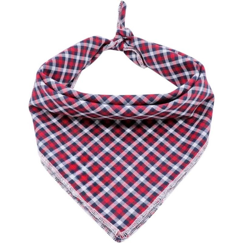 Dog Bandanas 1PC Washable Cotton Triangle Dog Scarfs For Small Large Dogs And Cats-Paw Print Pad