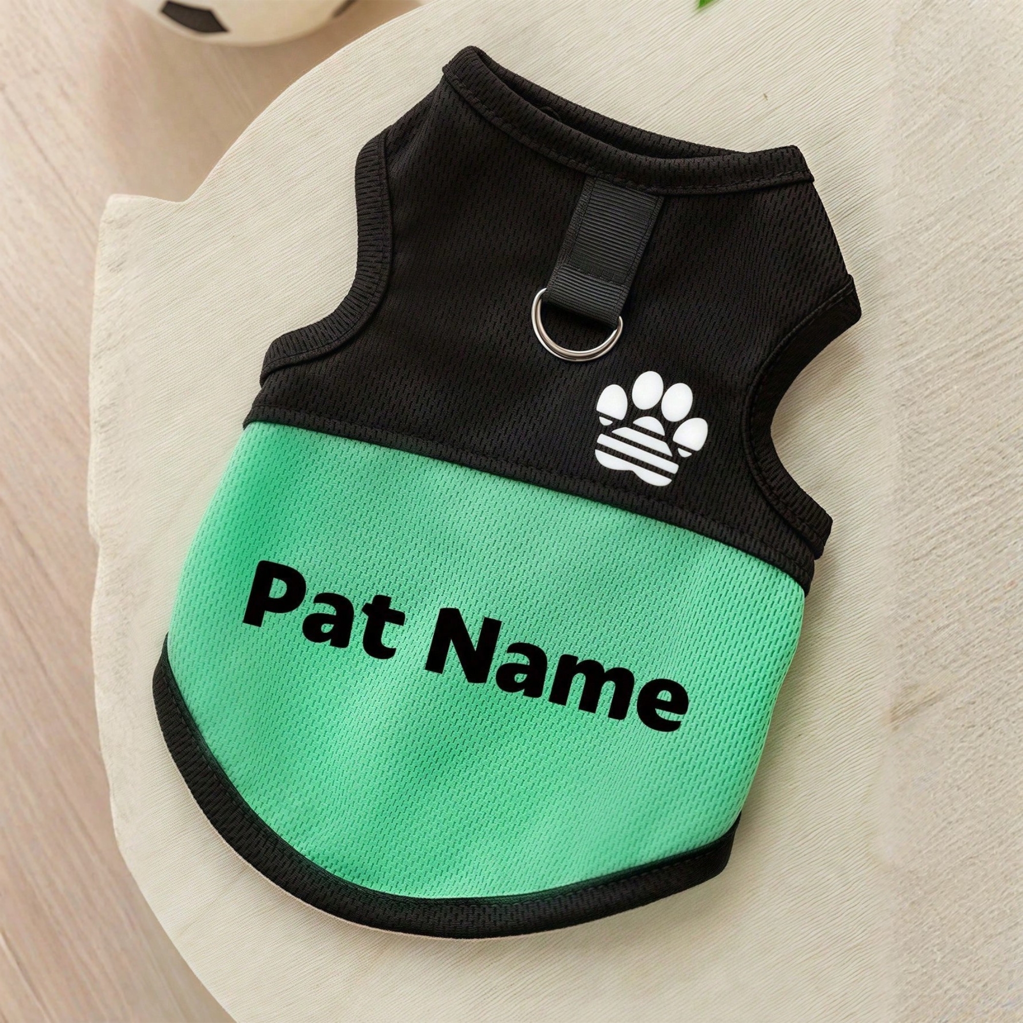 1pc Personalized Pet Mesh Vest, Custom Pet Clothing, Comfortable Breathable Cute Design, Suitable For Spring, Suitable For Small Dogs