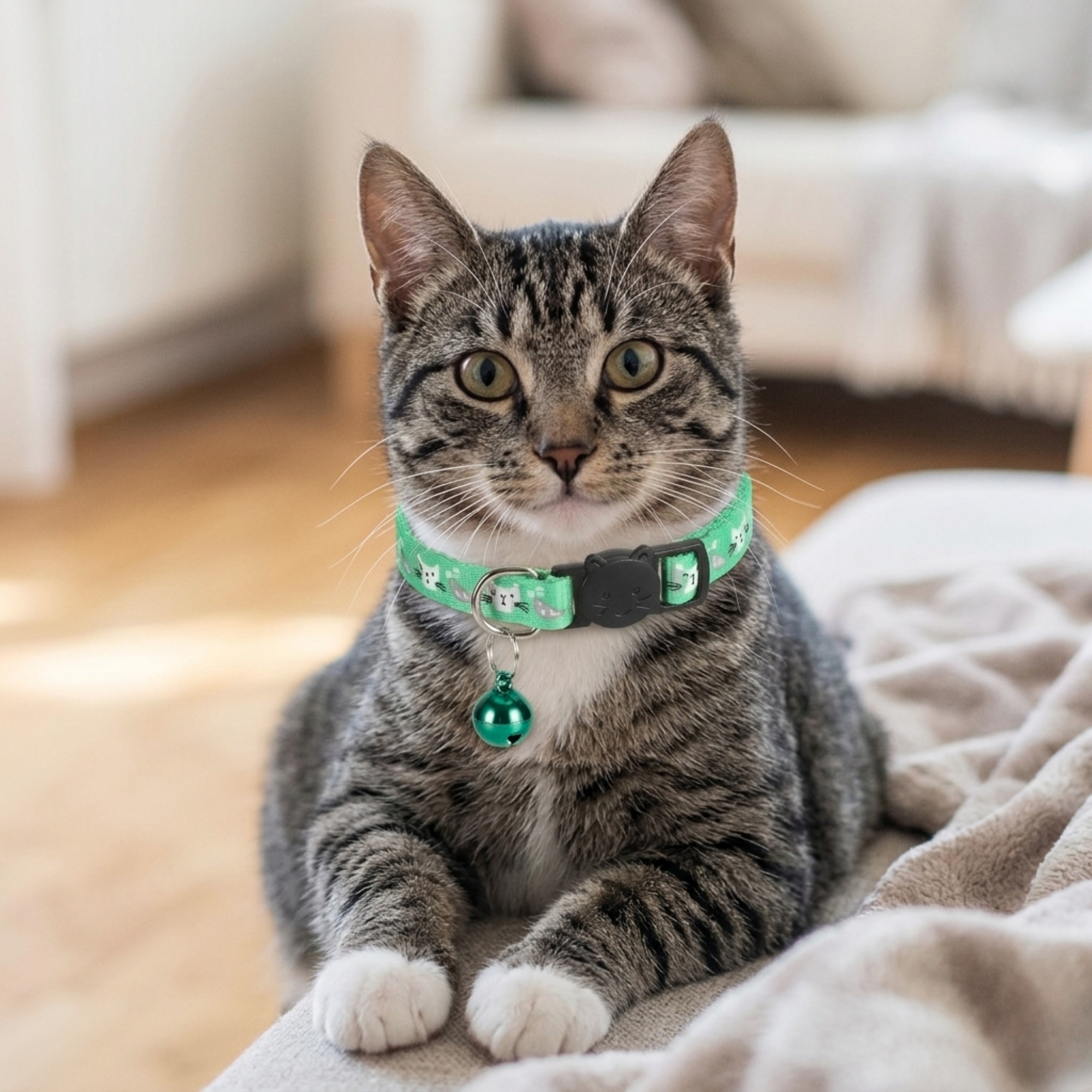 Pack Of 10 Adjustable Pet Collar Set With Bell