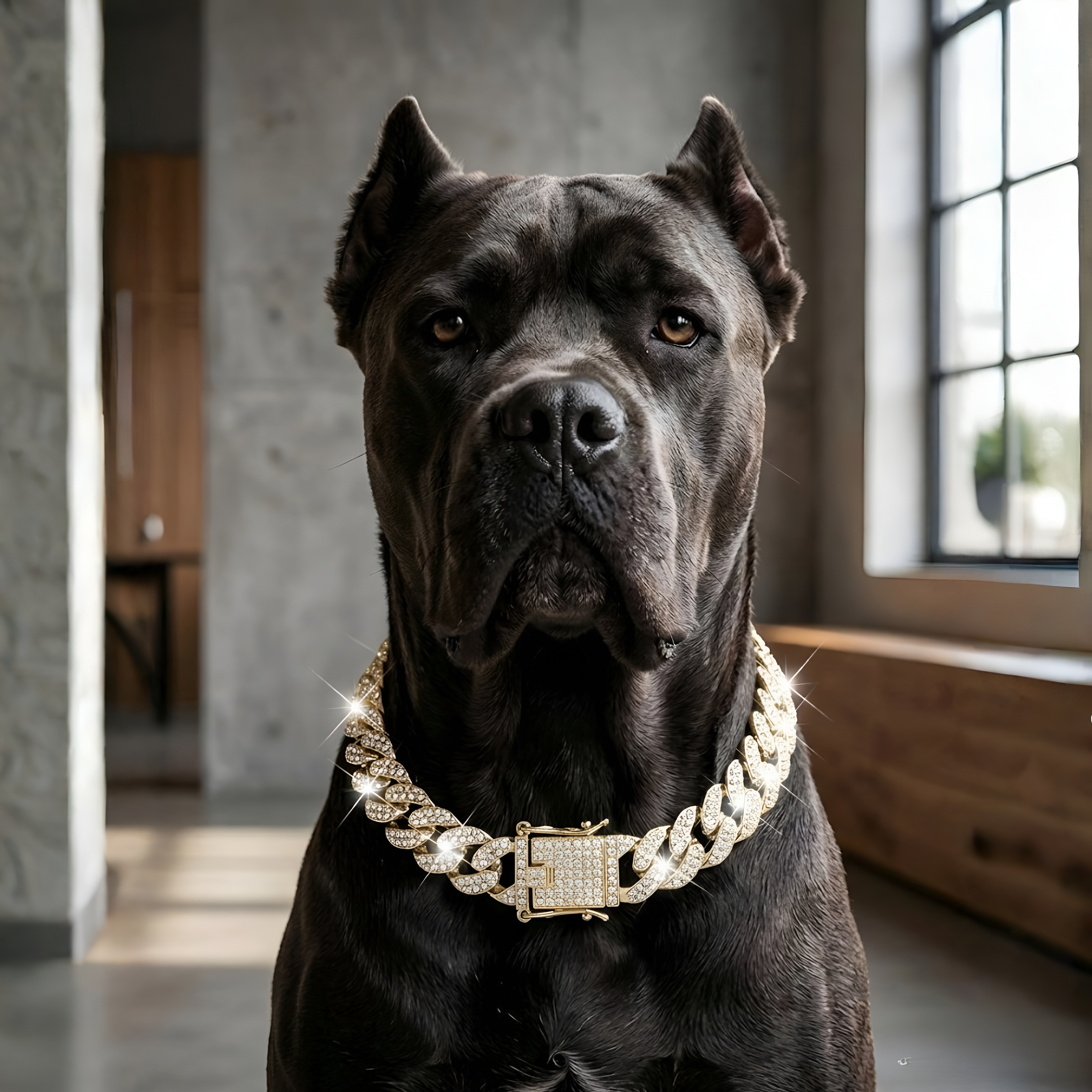 Stylish And Shiny Necklace Chain For Pet 