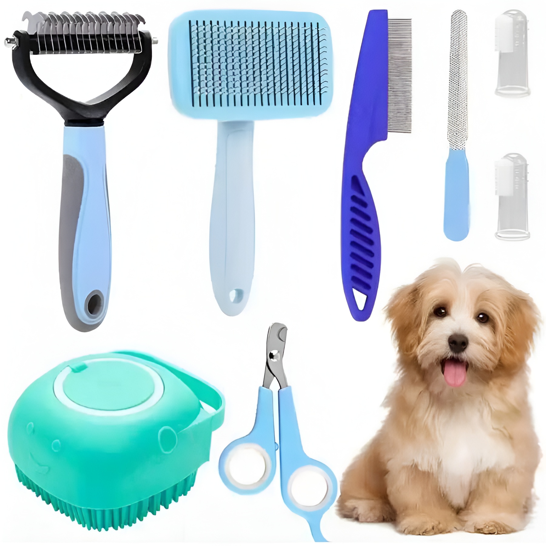 Multi Functional 8 Piece Pet Grooming Kit