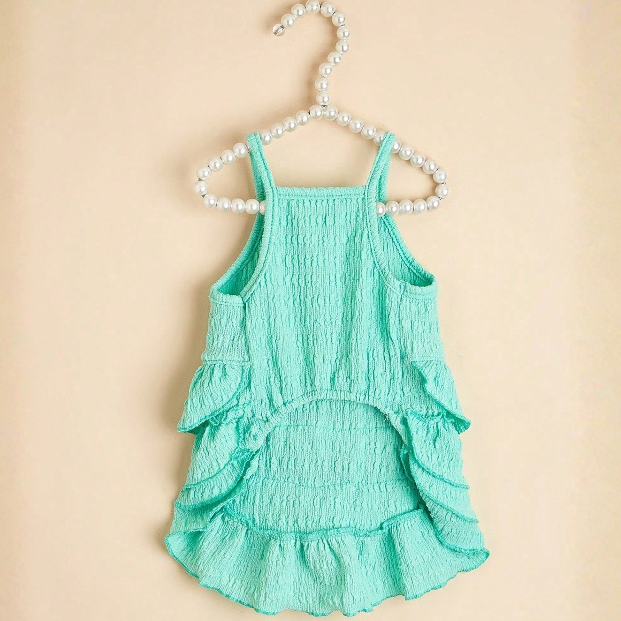 Candy Layered Pet Dress With Bow And Ruffle Soft Outfit