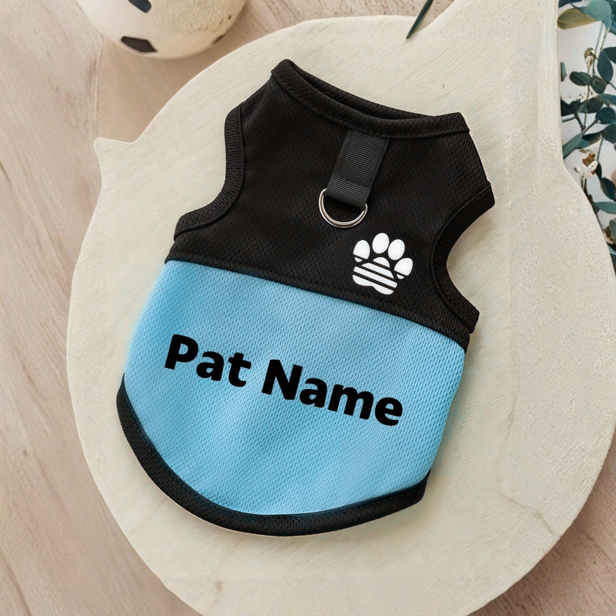 1pc Personalized Pet Mesh Vest, Custom Pet Clothing, Comfortable Breathable Cute Design, Suitable For Spring, Suitable For Small Dogs