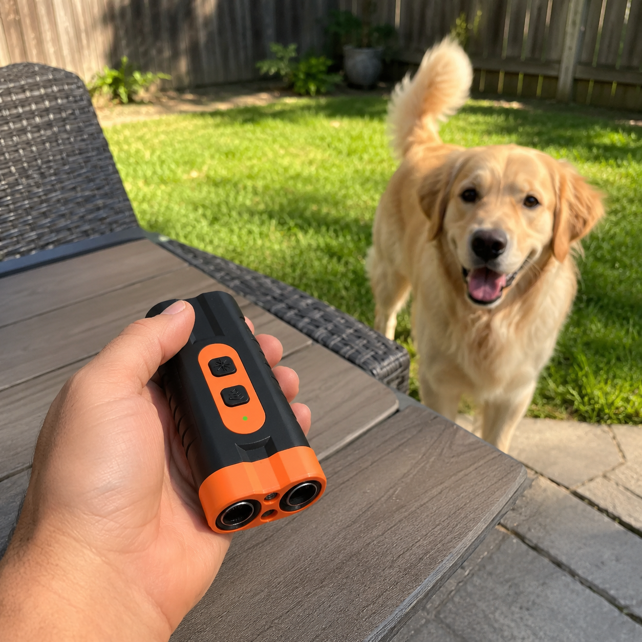  Ultrasonic USB Rechargeable Dog Barking Sound Based Dual Emitters Training Tool