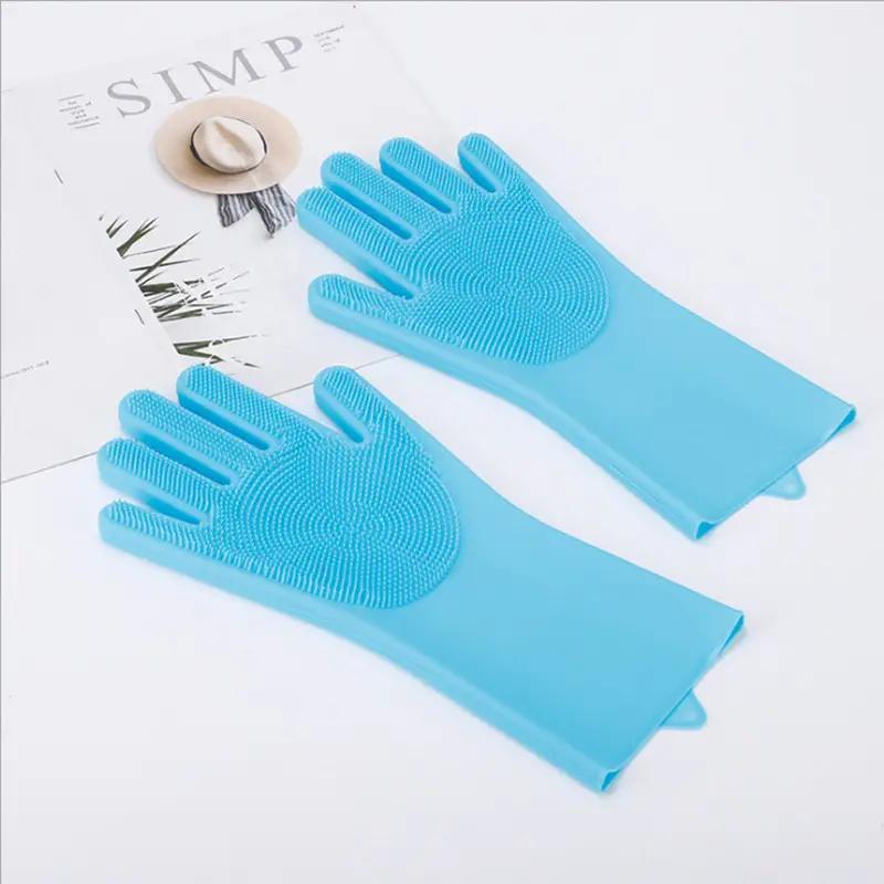 Silicone Pet Grooming Gloves for Bathing Cleaning Use