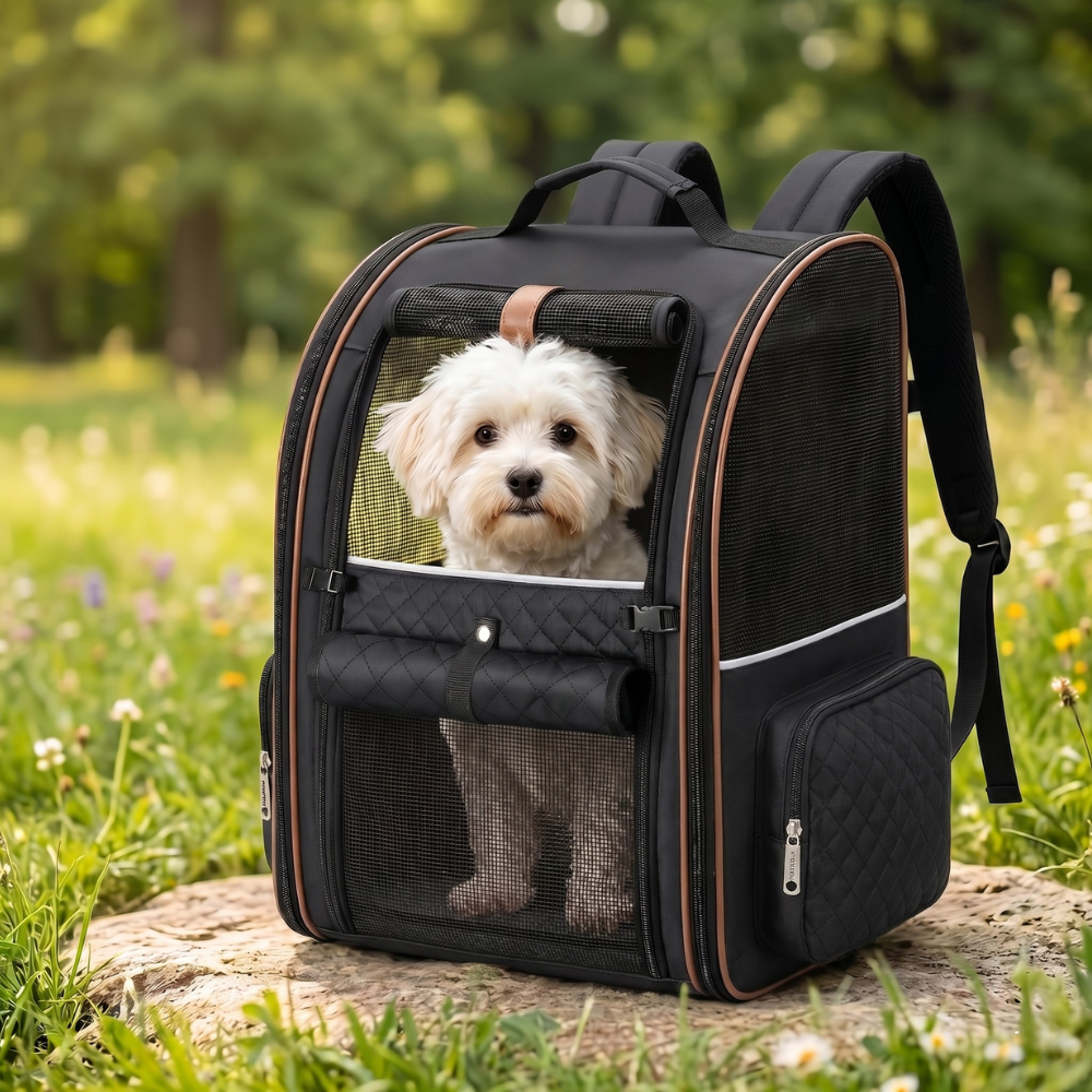 Expandable Pet Carrier Backpack With Sun Shade For Cats And Dogs