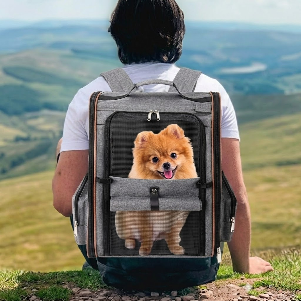 Expandable Pet Carrier Backpack with Sun Shade for Cats And Dogs