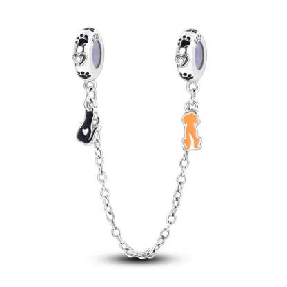 Paw and Animal Shape Charm Beads-Paw Print Pad
