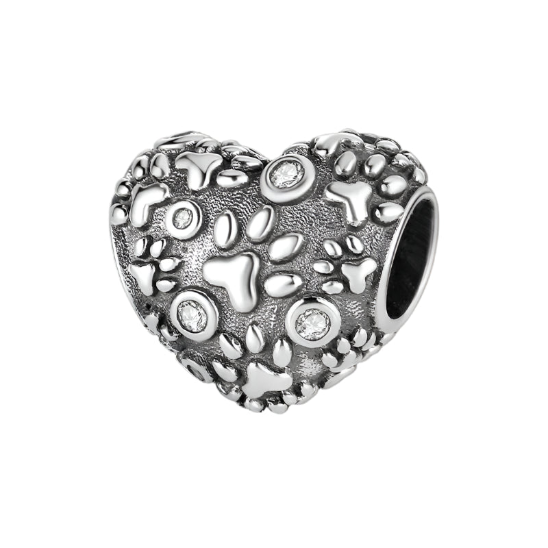 Paw and Animal Shape Charm Beads-Paw Print Pad