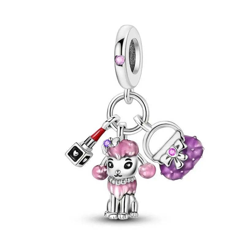 Paw and Animal Shape Charm Beads-Paw Print Pad