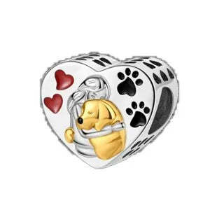 Paw and Animal Shape Charm Beads-Paw Print Pad
