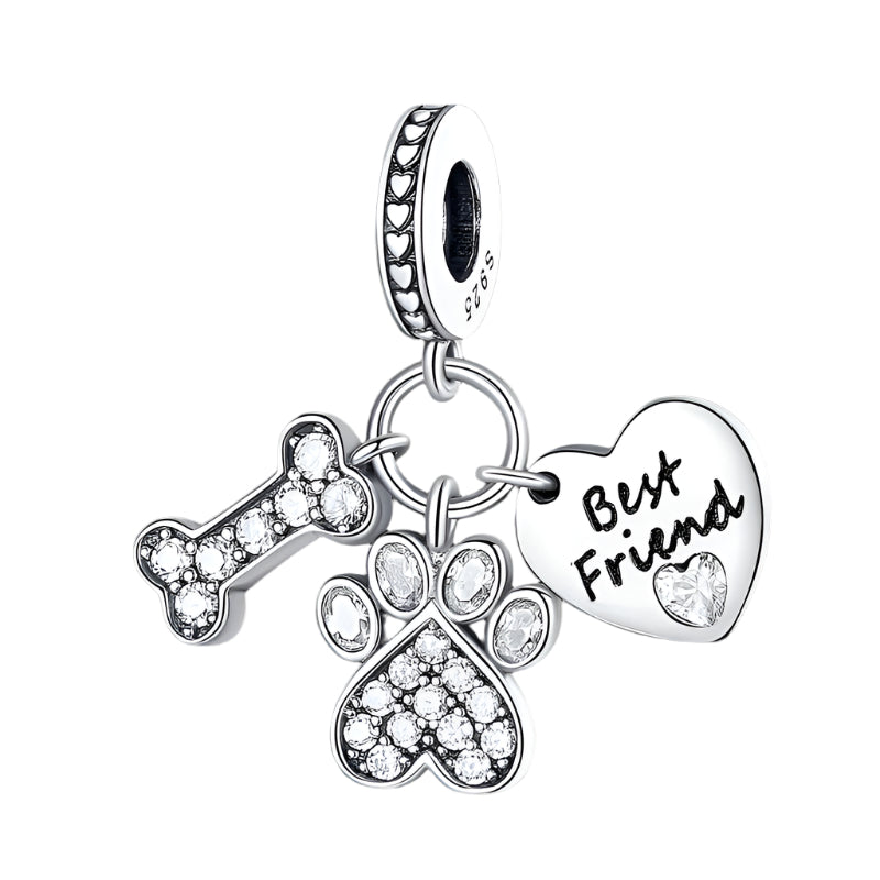 Paw and Animal Shape Charm Beads-Paw Print Pad