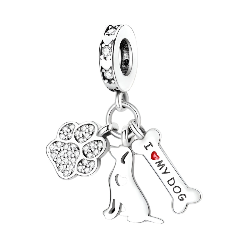 Paw and Animal Shape Charm Beads-Paw Print Pad