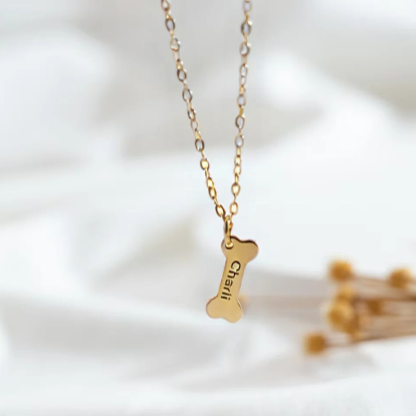 Custom Name Pendant Necklace For Pet Enthusiasts-Paw Print Pad