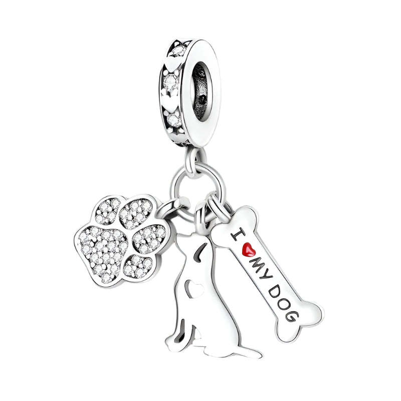 Paw and Animal Shape Charm Beads-Paw Print Pad