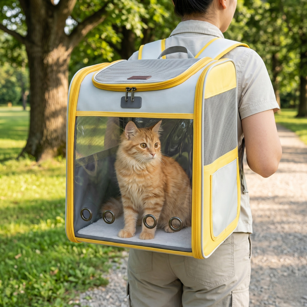 Clear View Collapsible Pet Carrier Backpack for Cats And Dogs