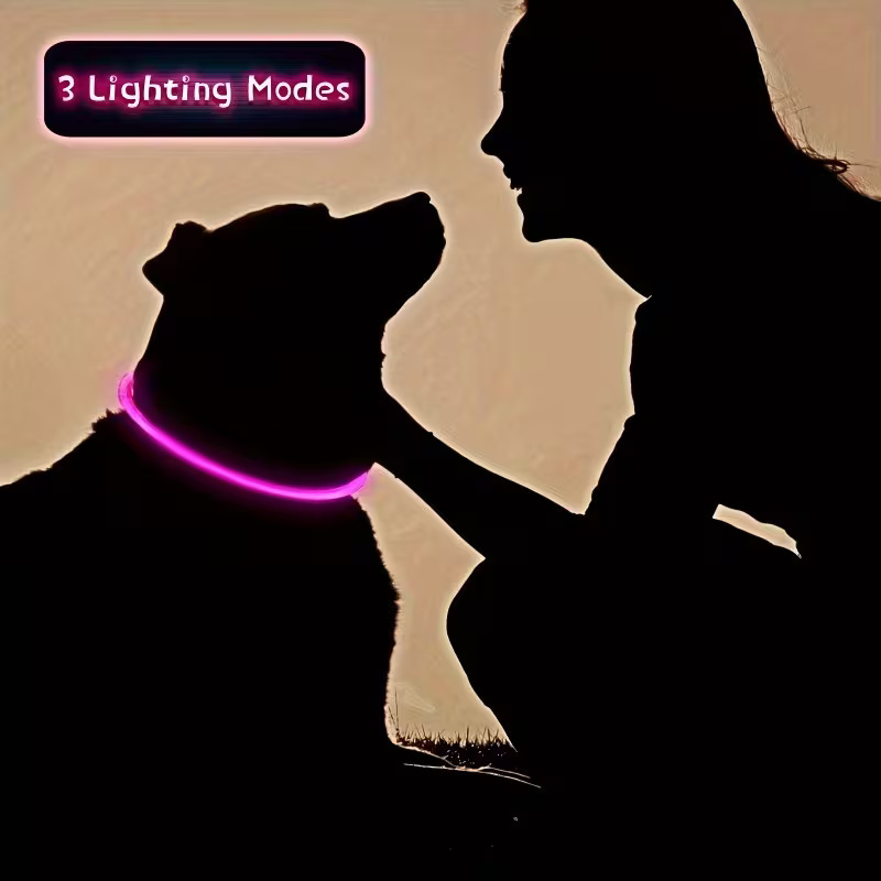LED Dog Collar With Adjustable Light