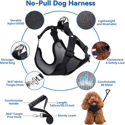 2 In 1 Multifunctional Pet Grooming Hammock And Harness Set-Paw Print Pad