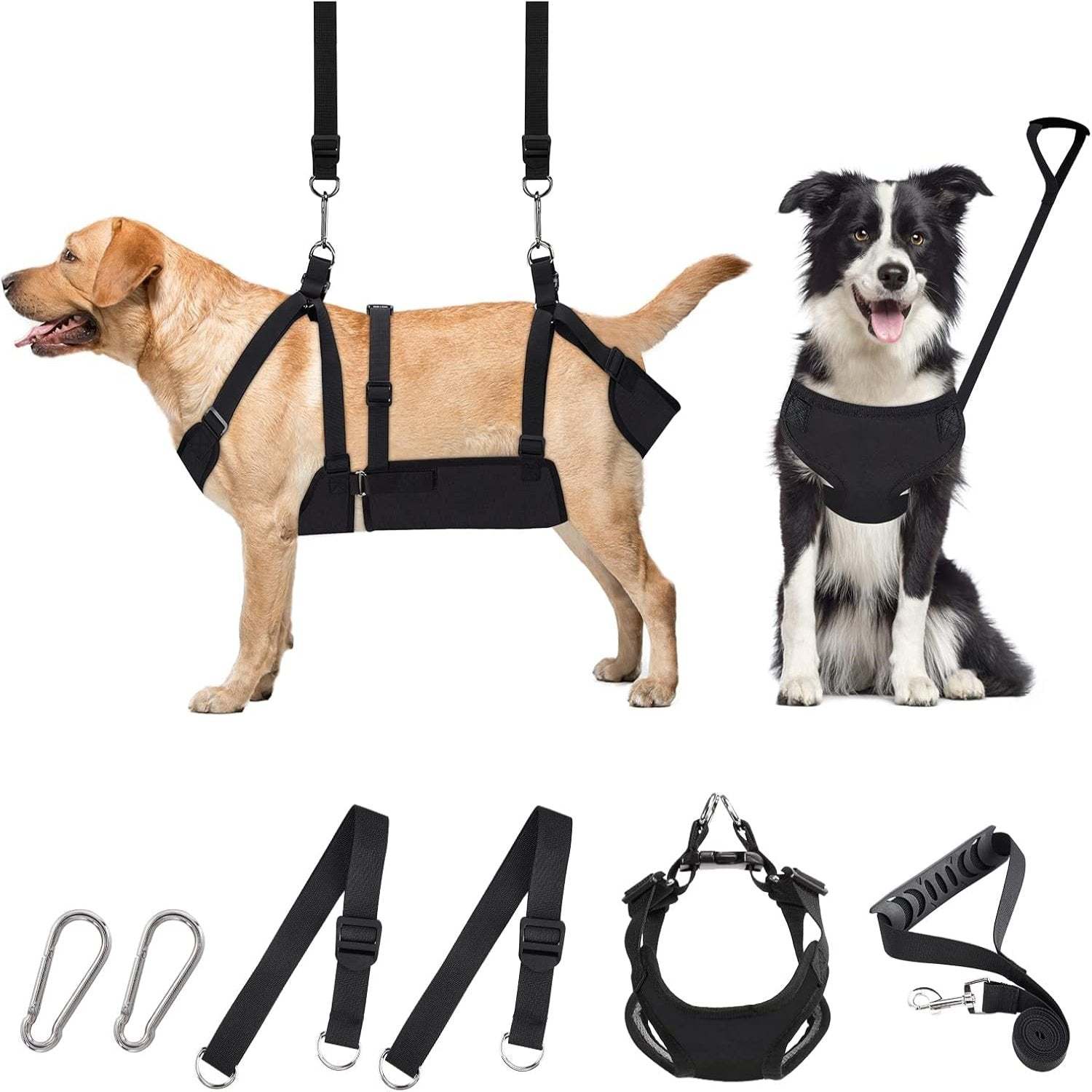 2 In 1 Multifunctional Pet Grooming Hammock And Harness Set-Paw Print Pad
