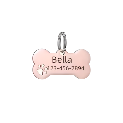 Custom Dog Tag With Engraved Name And Phone Number