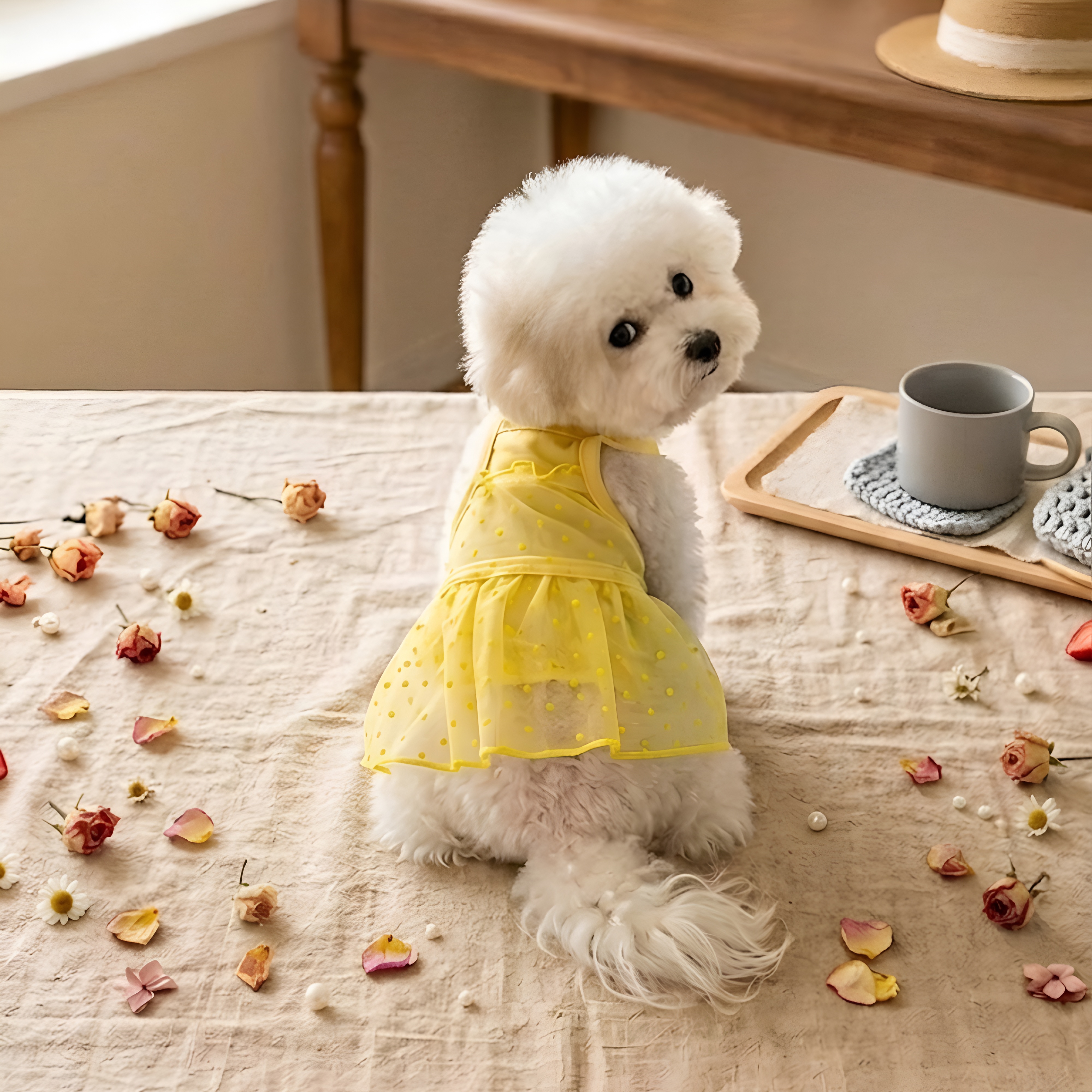 Breathable Mesh Dress For Dogs And Cats, Including Teddy, Pomeranian, Poodle, Bichon Frise, And Other Small Breeds