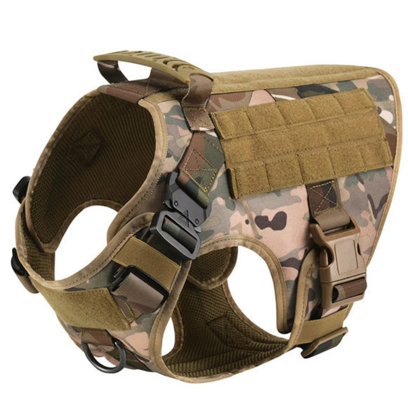 Colorful Dog Harness with D Ring Attachments-Paw Print Pad