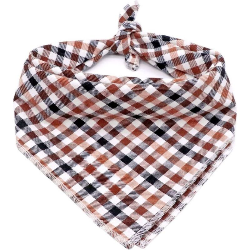 1PC Washable Cotton Triangle Dog Scarfs And Cats-Paw Print Pad