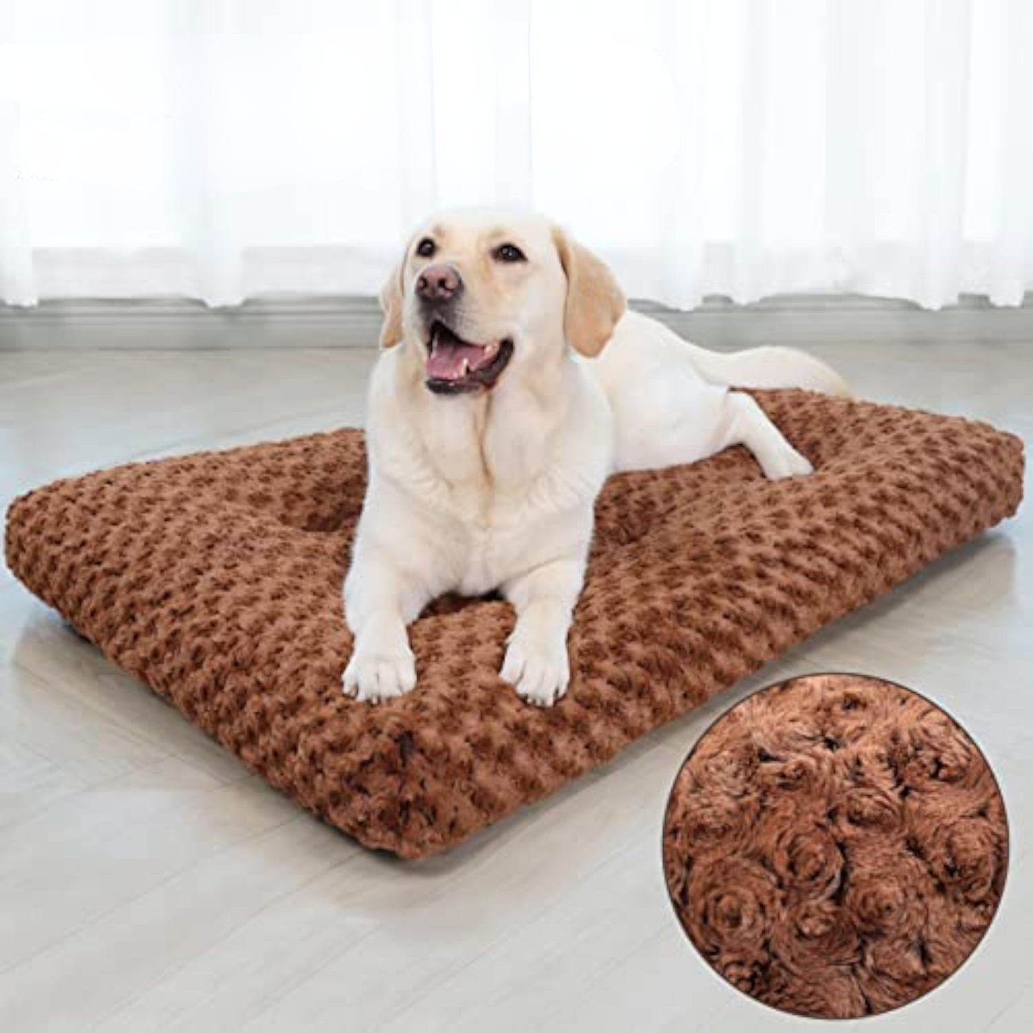 Washable Deluxe Slip Resistant Pet Bed-Paw Print Pad
