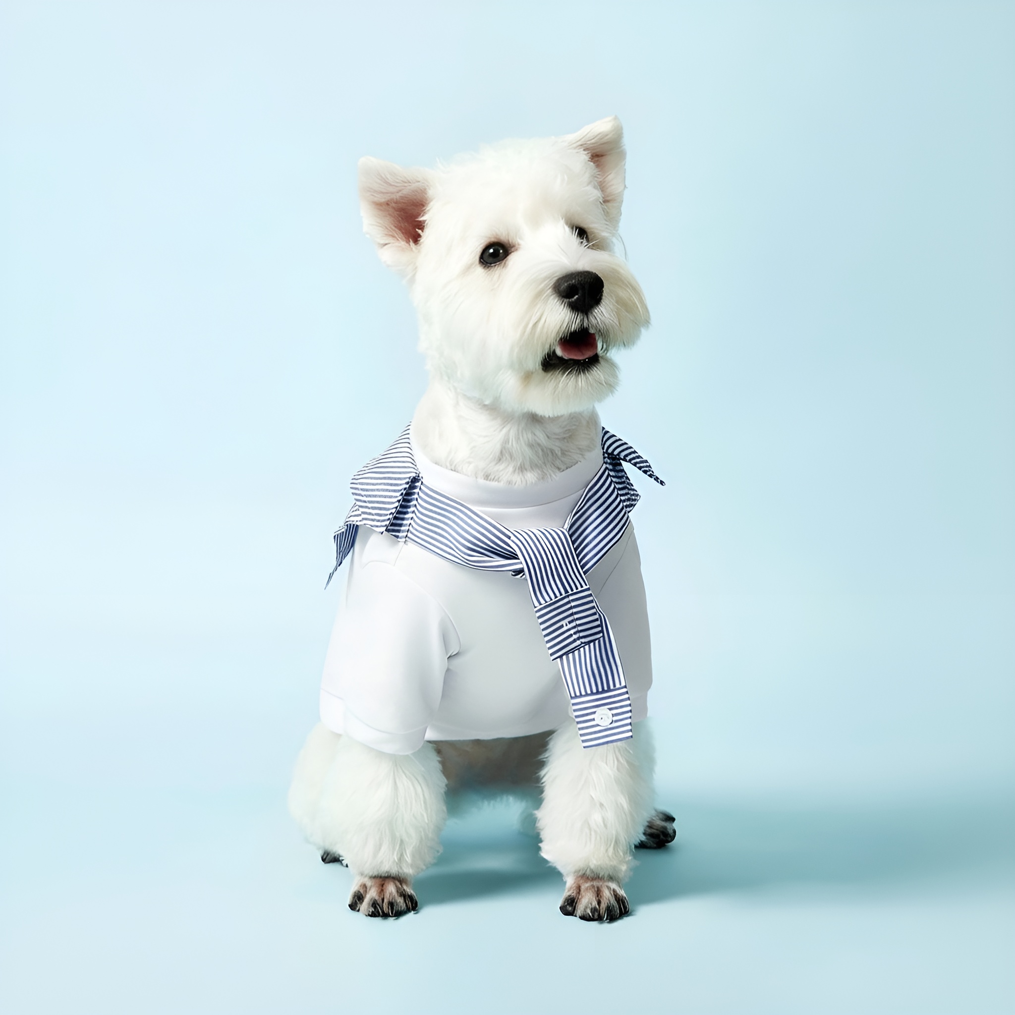 2 In 1 Striped Pet Vest Shirt For Dogs And Cats Casual Wear