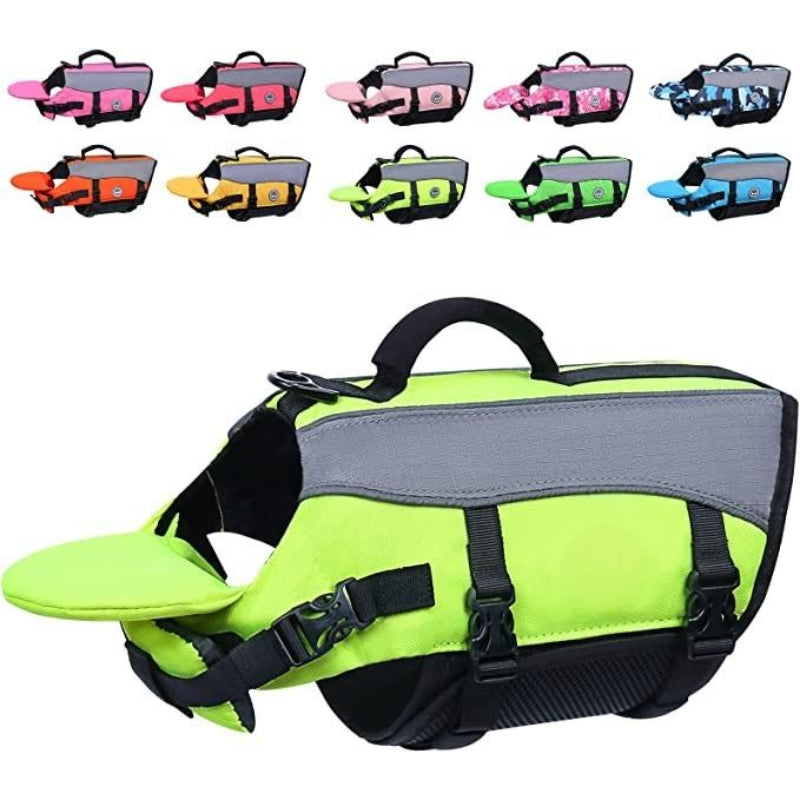 Dog Life Jackets With Extra Padding Pet Safety Vest For Dogs Lifesaver Preserver, Yellow, X-small-Paw Print Pad