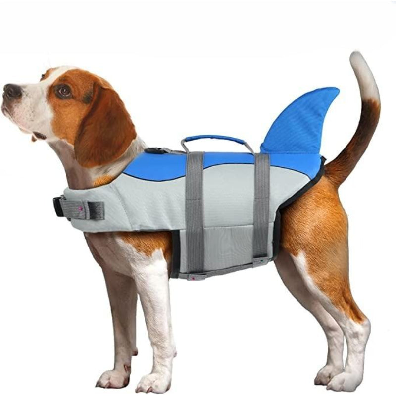 Dog Life Vests With Dog Life Preserver For Swimming, Boat-Paw Print Pad