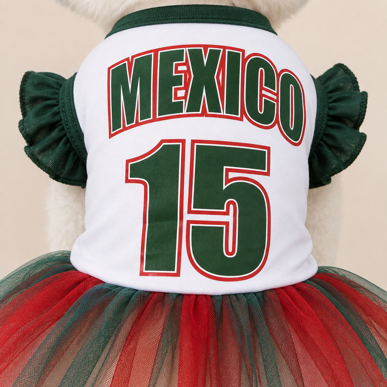 Mexico Team Soccer Fans Skirt Outfit For Pets