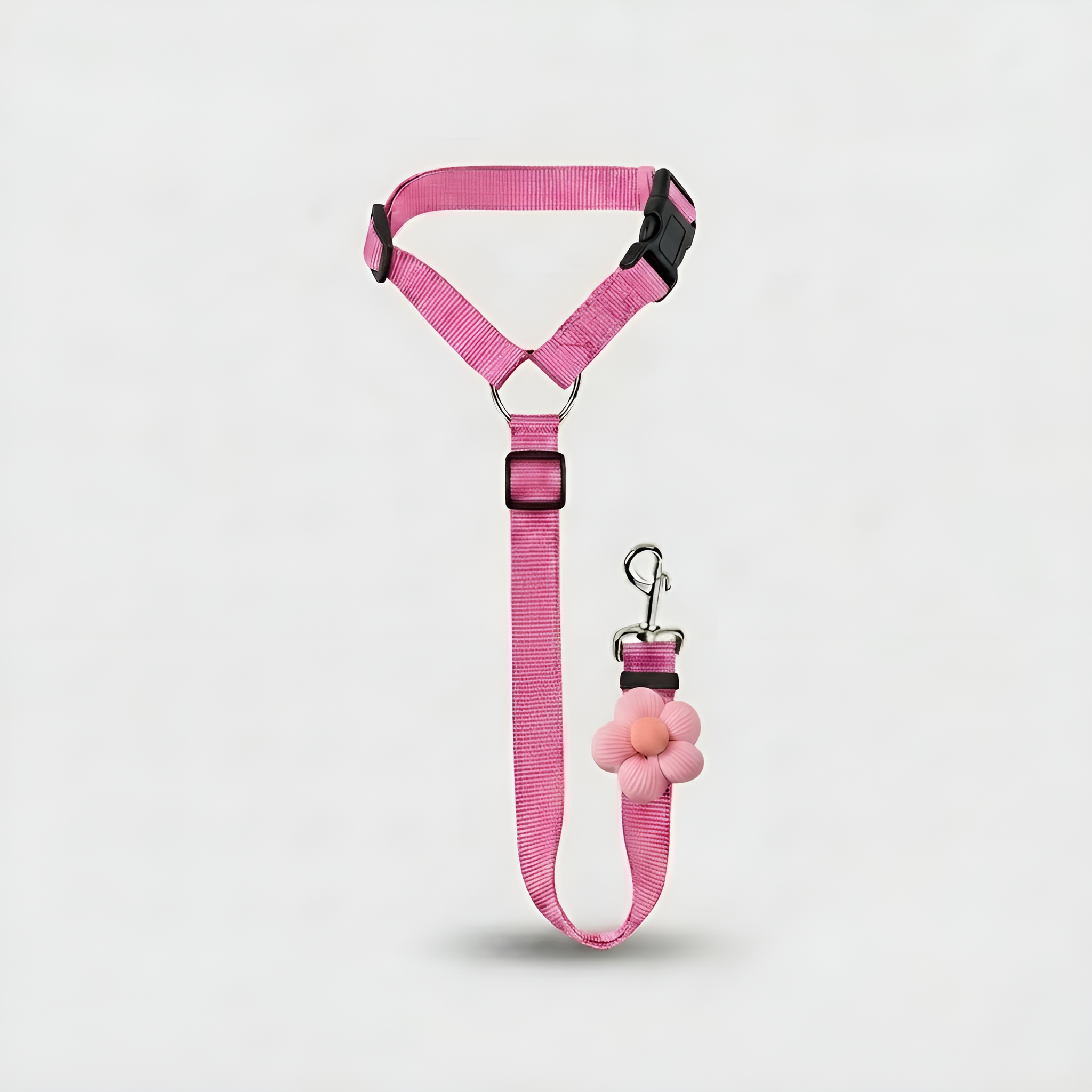 Dog Car Seat Belt With Adjustable Strap And Pet Safety Leash Buckle