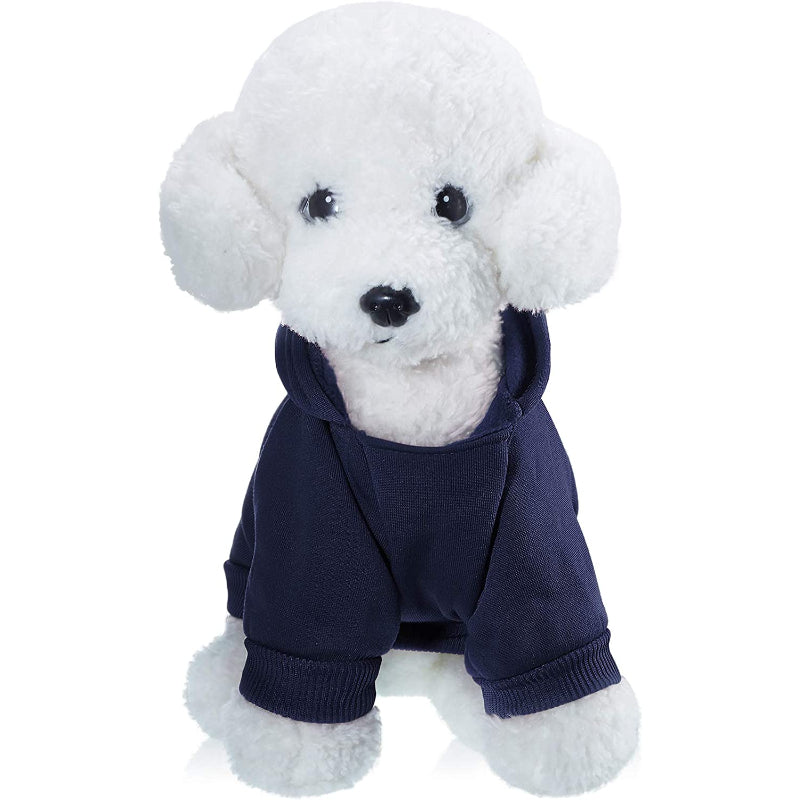 Winter Dog Hoodie Warm Small Dog Sweatshirts With Pocket Cotton Coat For Dogs Clothes Puppy Costume-Paw Print Pad