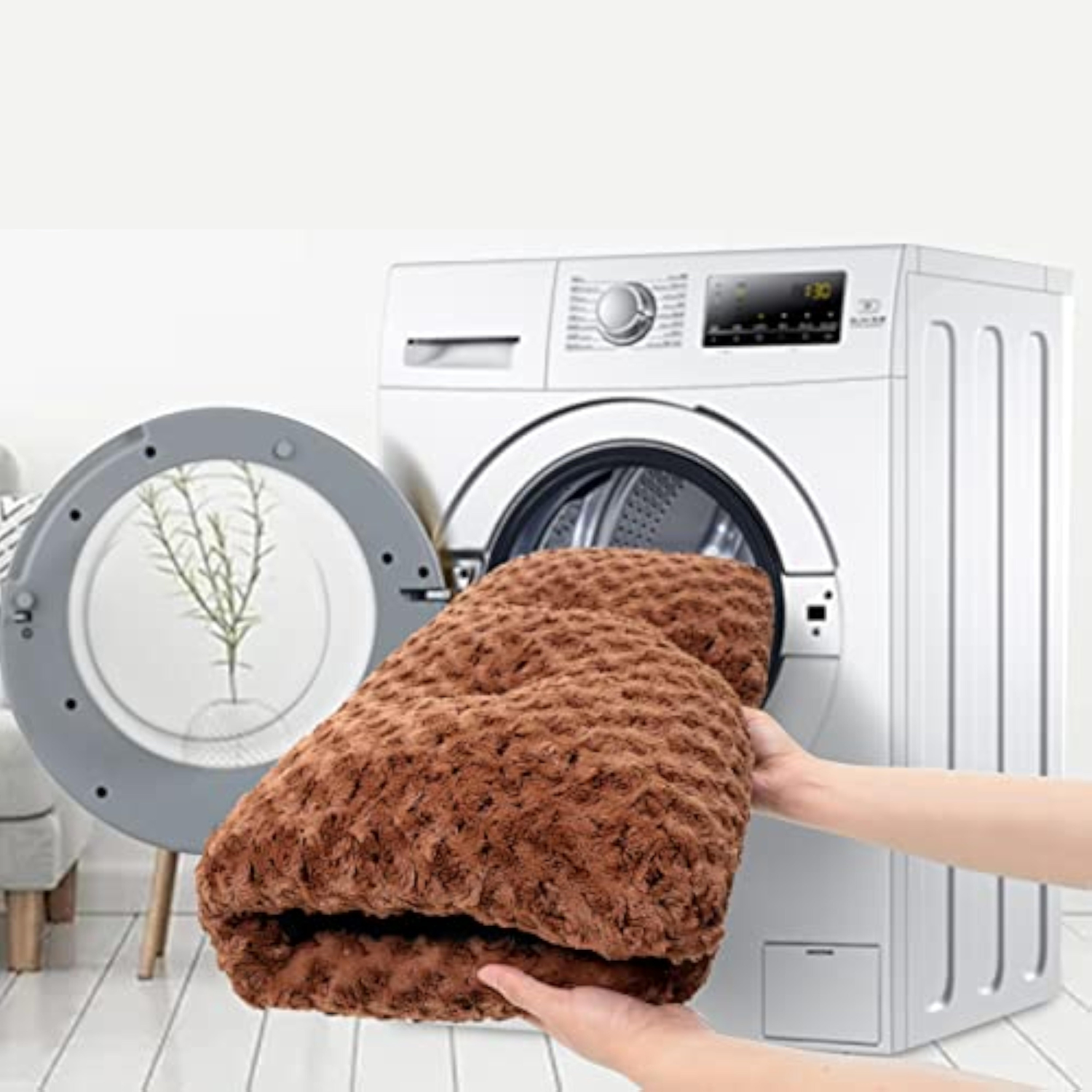 Washable Deluxe Slip Resistant Pet Bed-Paw Print Pad