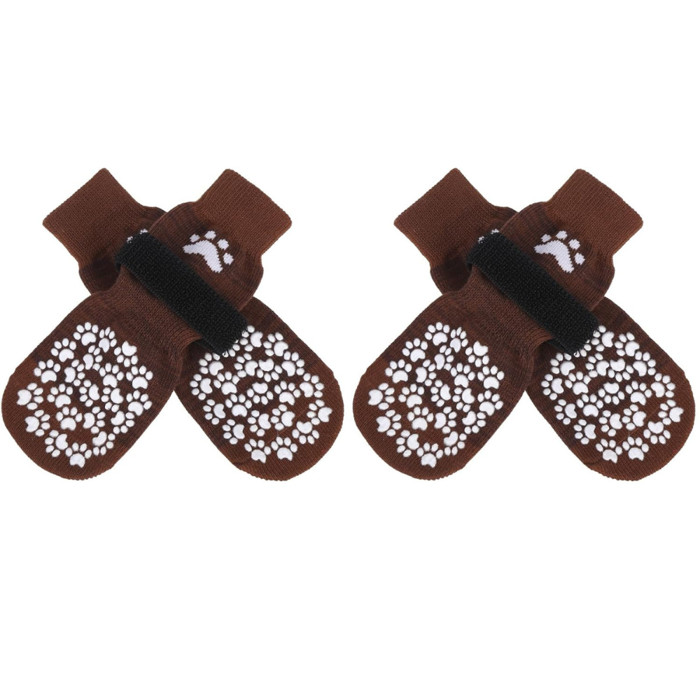 Pack Of 4 Anti Slip Dog Socks