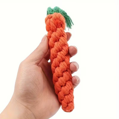 Carrot Design Dog Chew Toy With Tassels