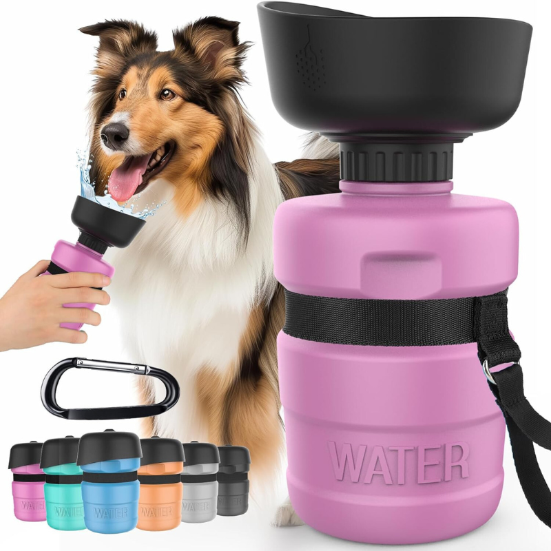 Portable Pet Water Bottle-Paw Print Pad