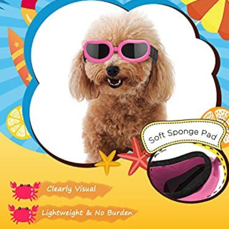 Dog Sunglasses For Small Breed UV Protected Goggles-Paw Print Pad